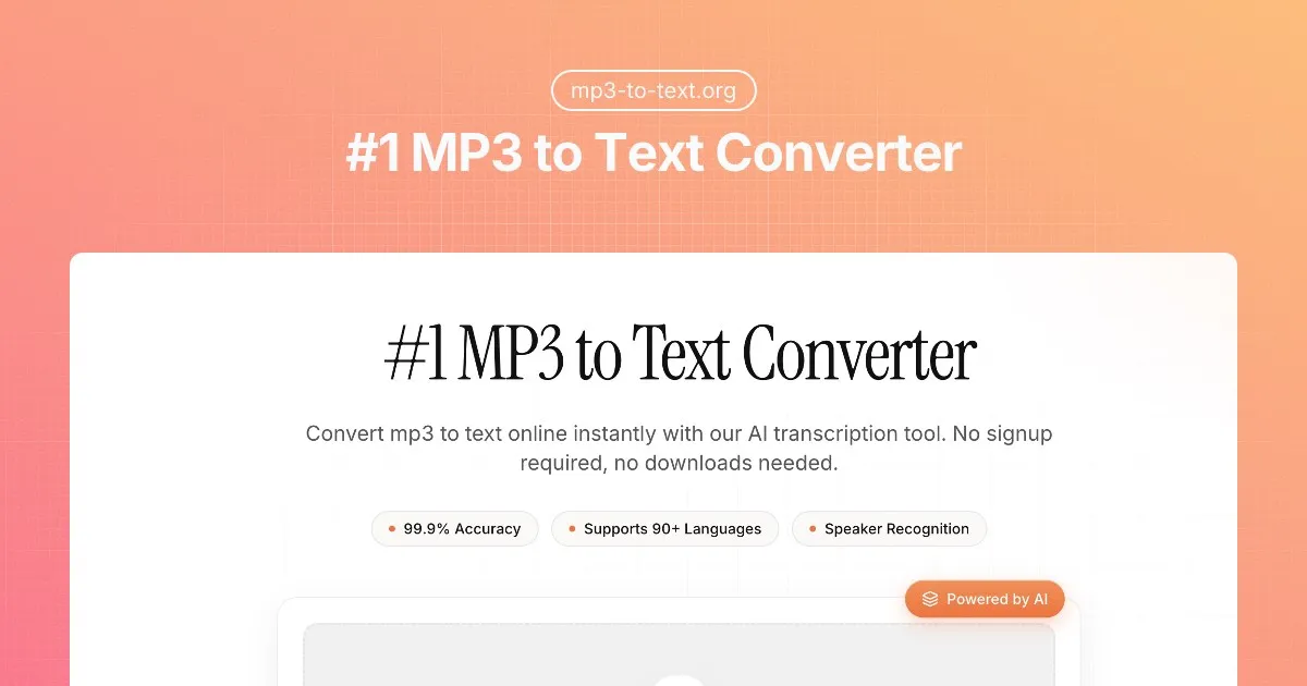 #1 MP3 to Text Converter screenshot