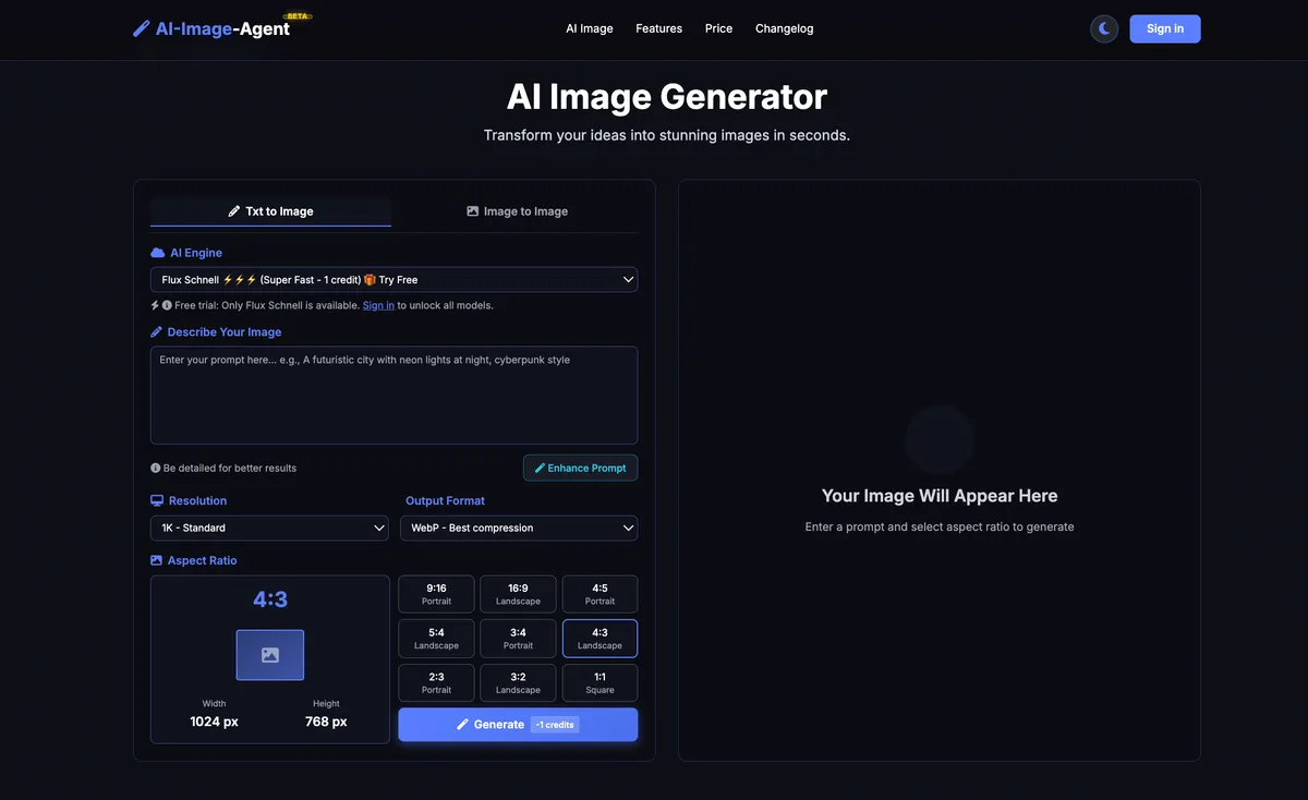AI-Image-Agent screenshot