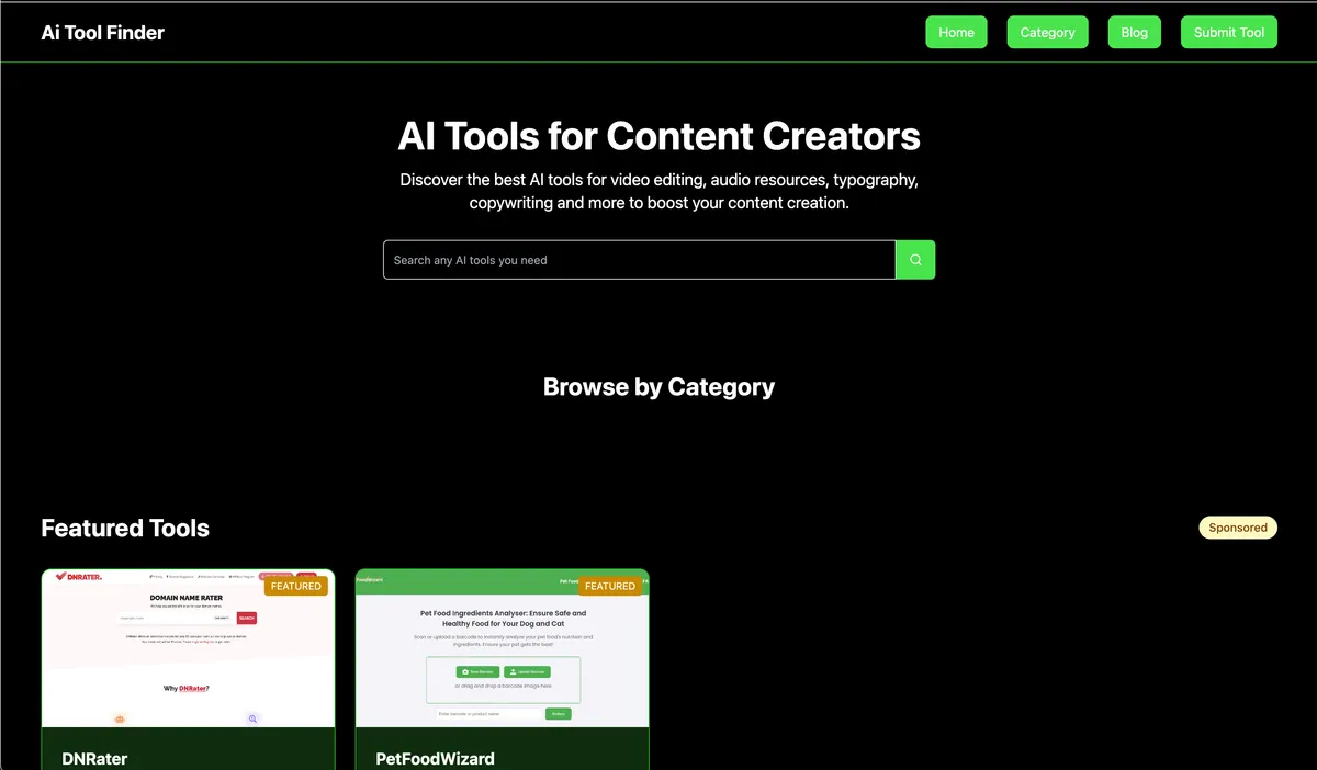 AI Tool Finder screenshot