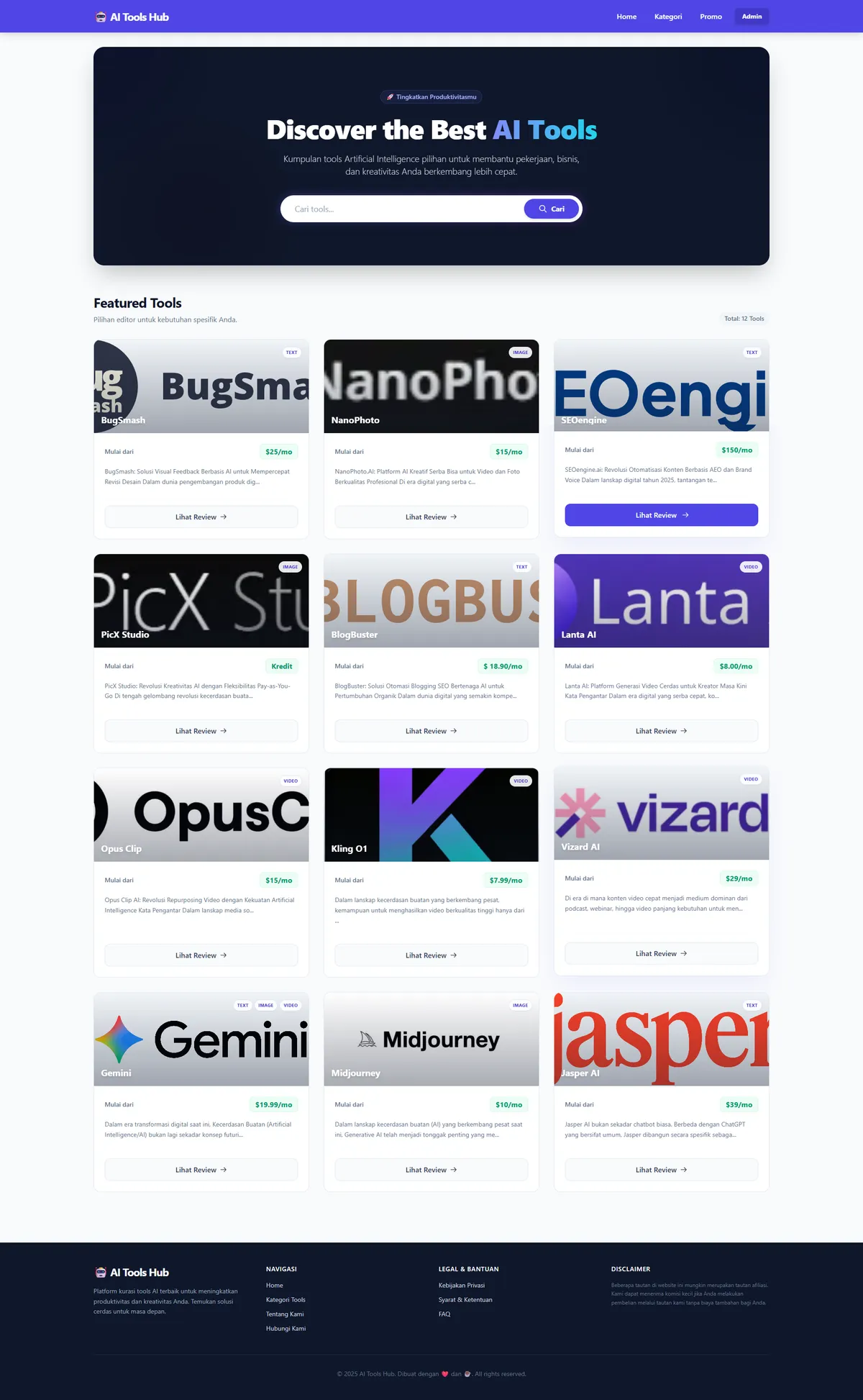 AI Tools Hub screenshot