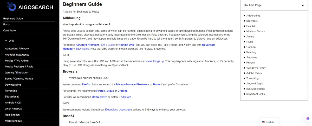 Aigosearch screenshot