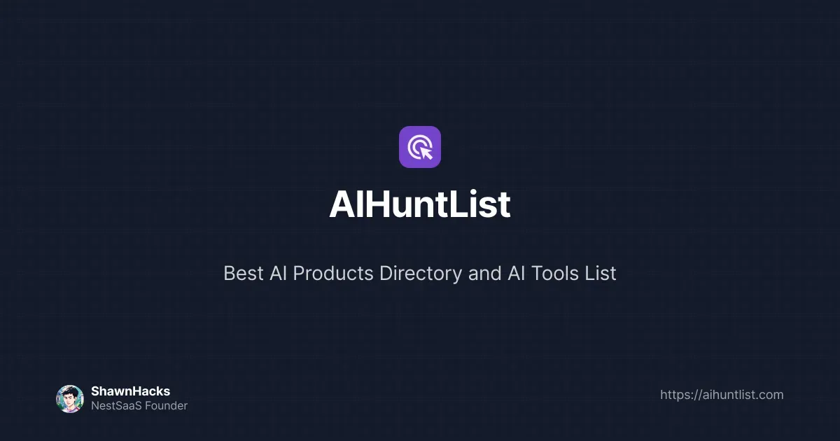 AIHuntList Best AI Products and Tools List screenshot