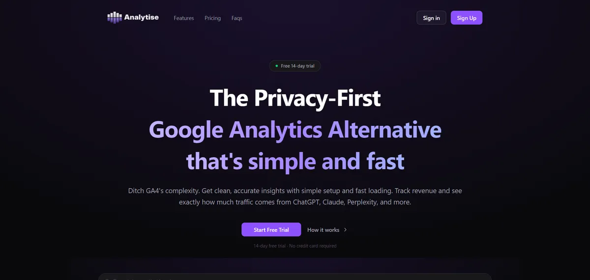 Analytise screenshot