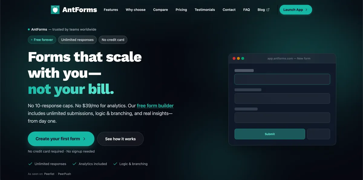 AntForms screenshot