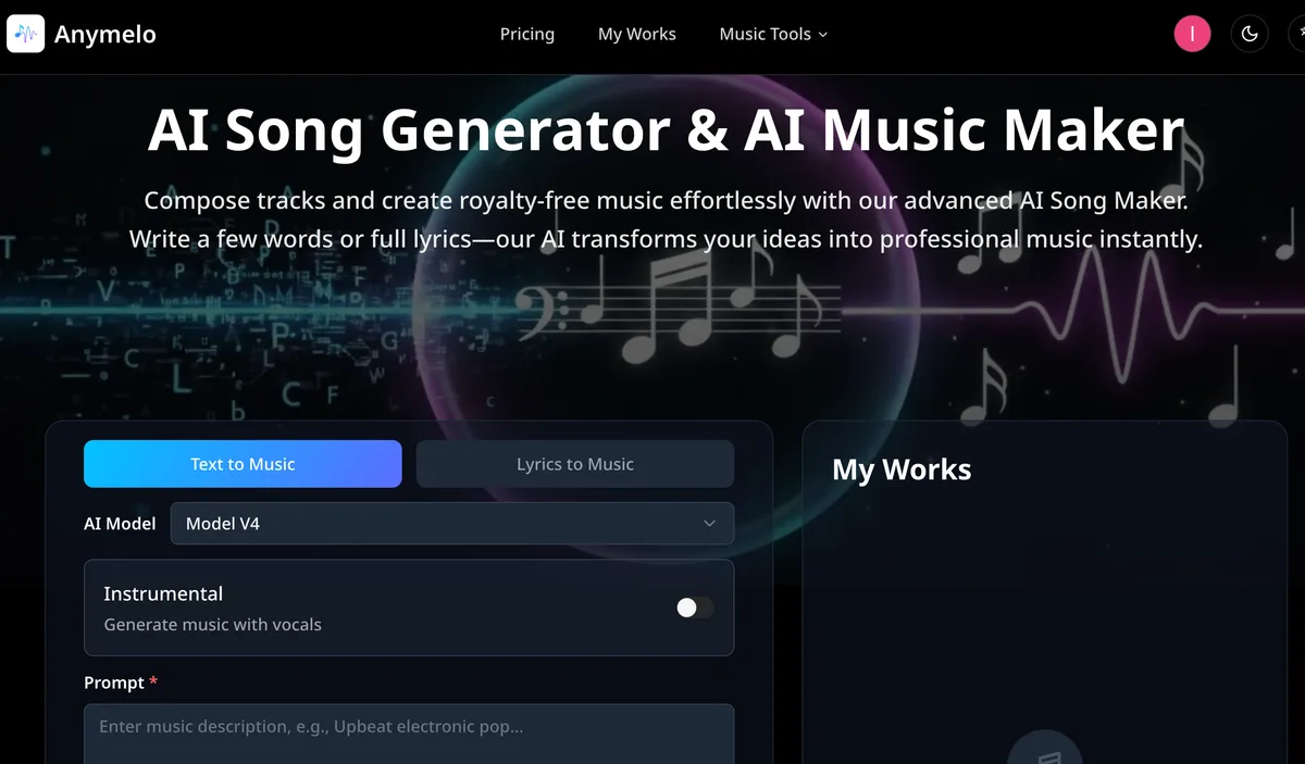 Anymelo screenshot