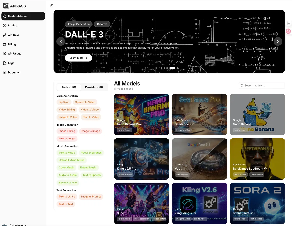 APIPASS API Marketplace screenshot