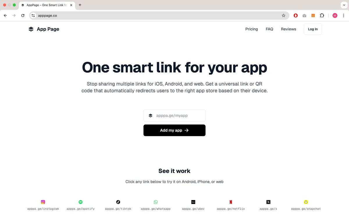 AppPage screenshot