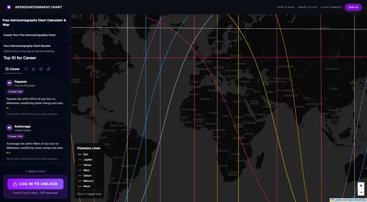 astrocartography chart screenshot