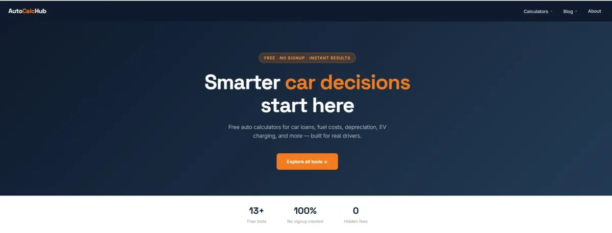 AutoCalcHub screenshot