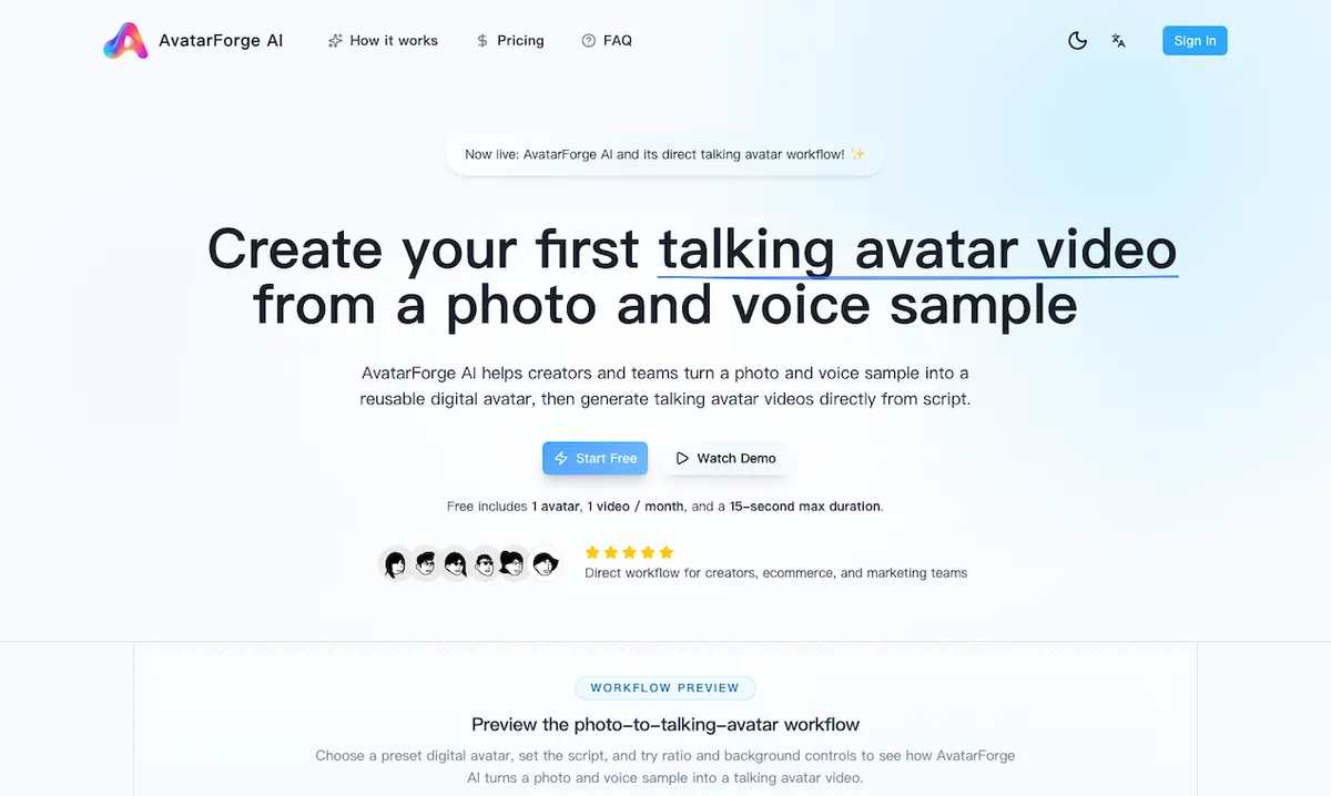 AvatarForge AI screenshot