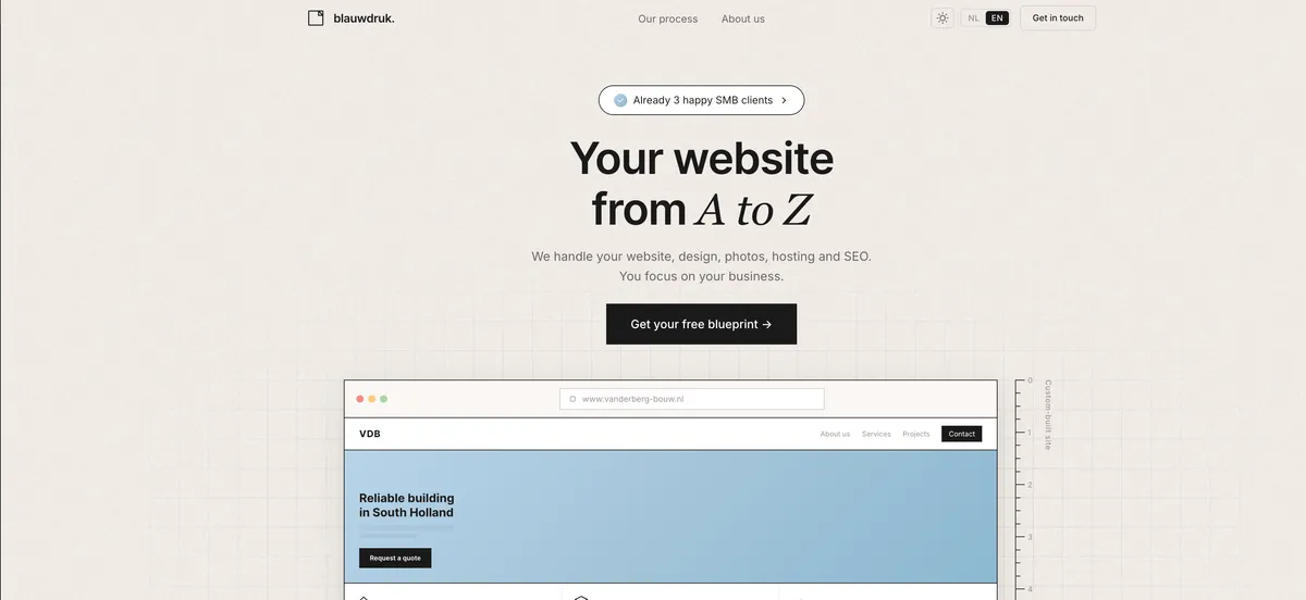 blauwdruk. screenshot