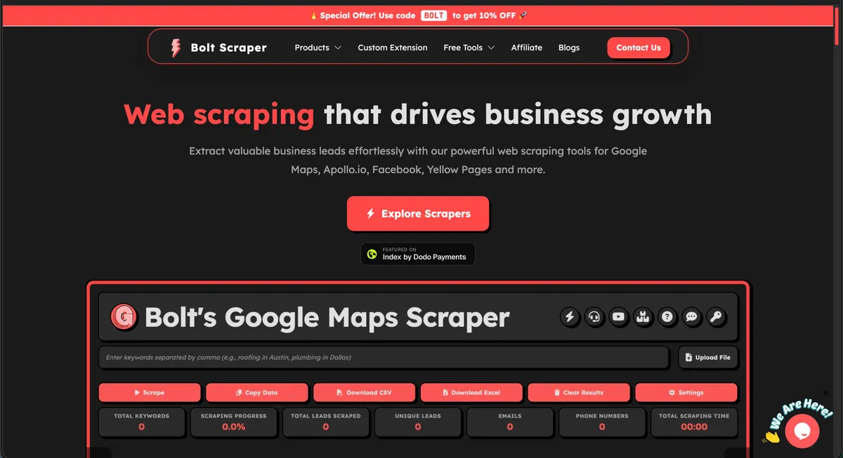 Bolt Scraper screenshot