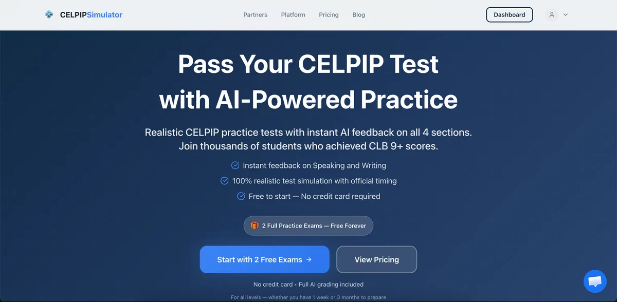 CELPIP Simulator screenshot