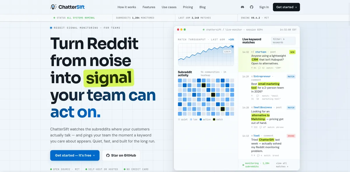 ChatterSift screenshot