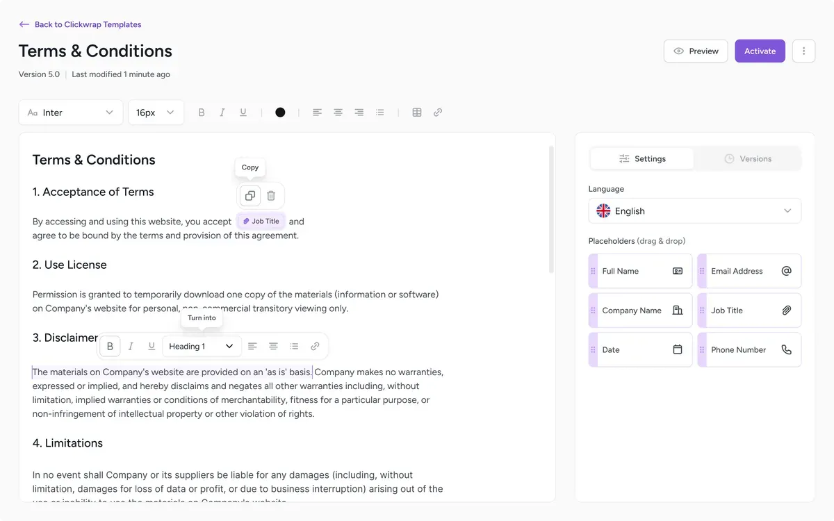 ClickTerm screenshot