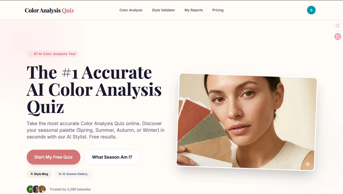 Color Analysis Quiz screenshot