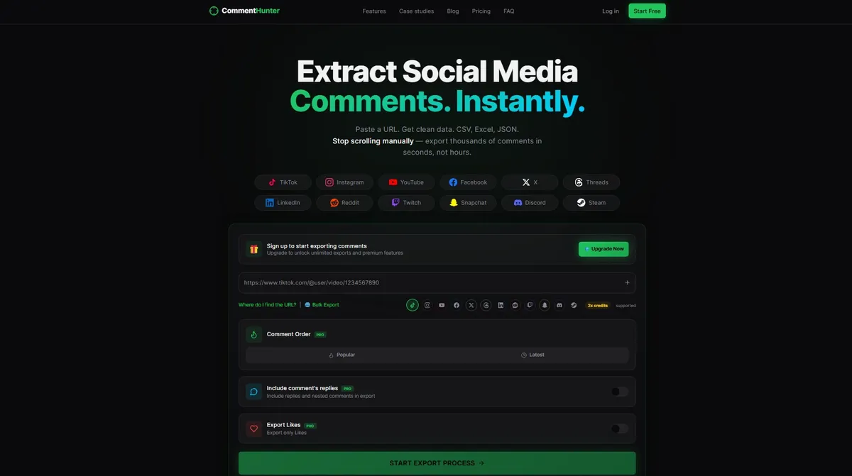 commenthunter.click screenshot