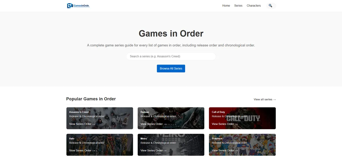 Complete Game Series Guide screenshot