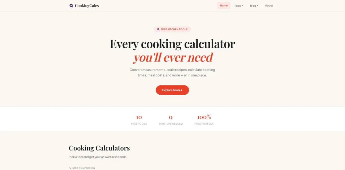 CookingCalcs screenshot