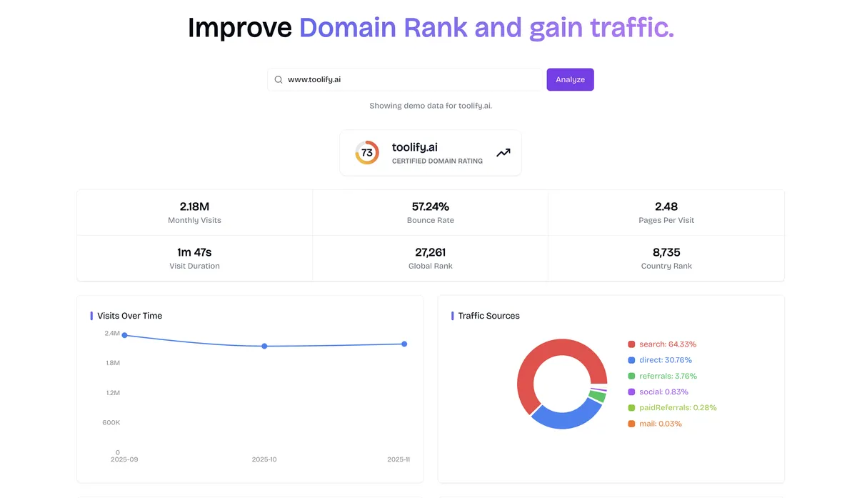 Domain Rank App screenshot