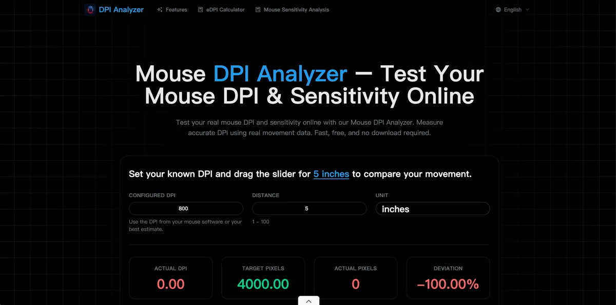 DPI Analyzer screenshot