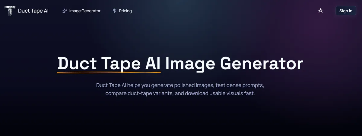 Duct Tape AI screenshot