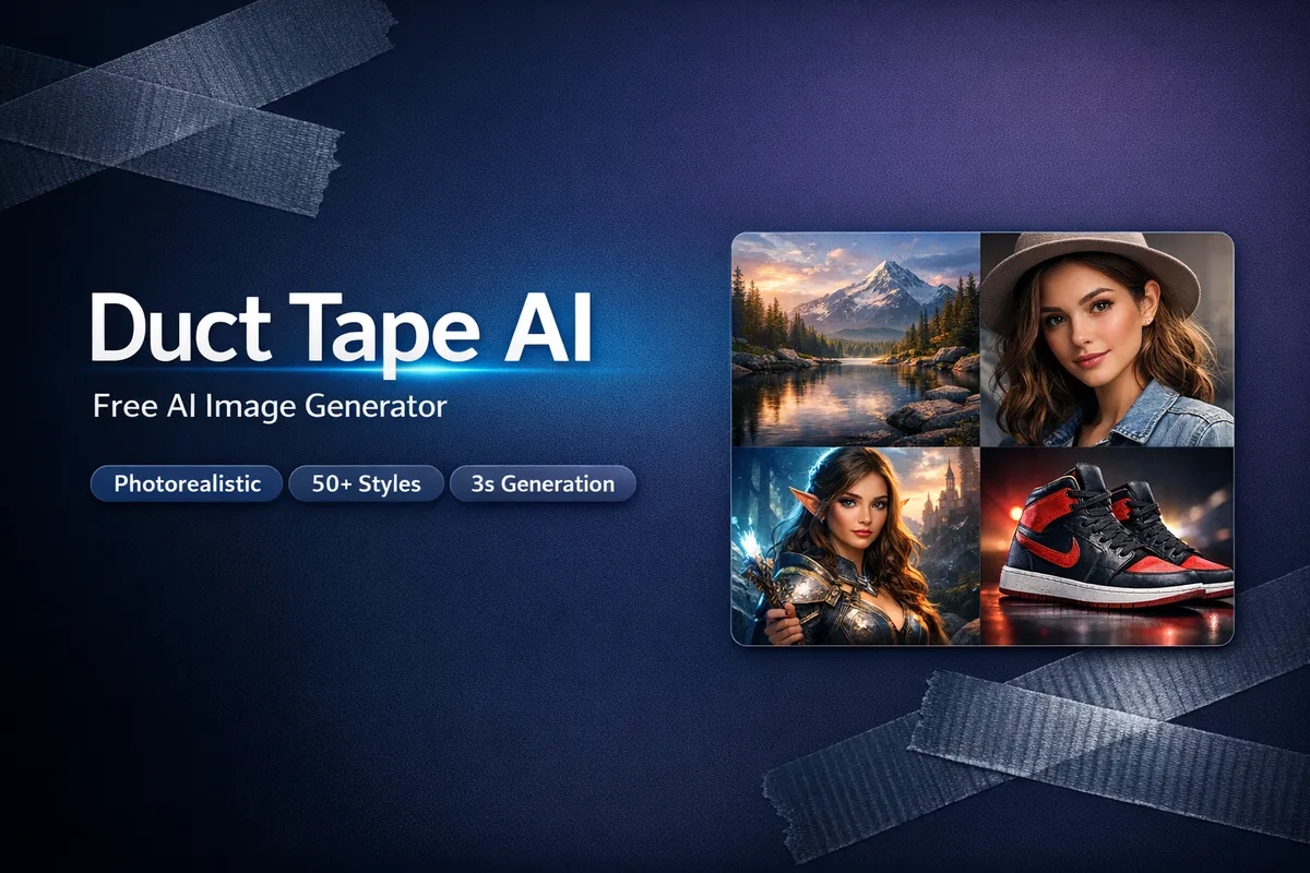 Duct Tape AI Image Generator screenshot
