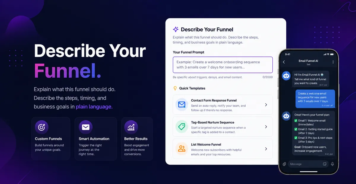 EmailFunnelAI screenshot