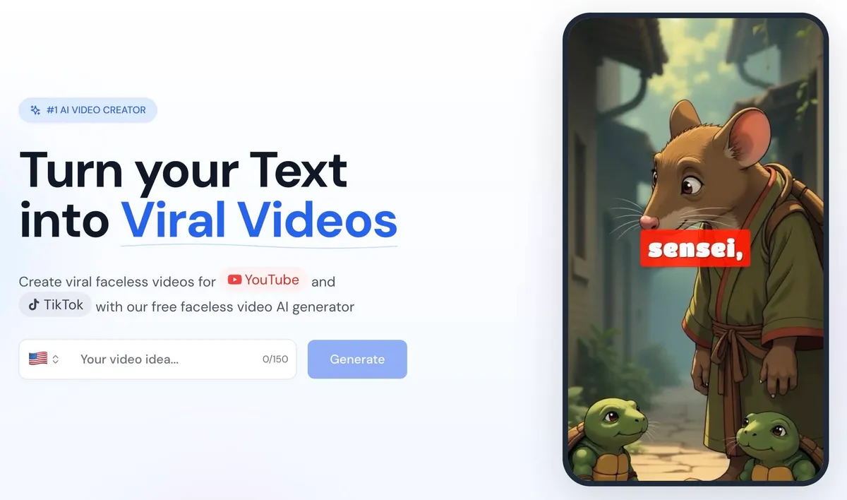 FacelessVideos.app screenshot