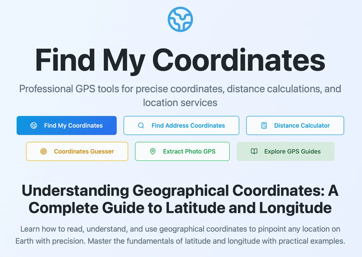 FindMyCoordinates screenshot