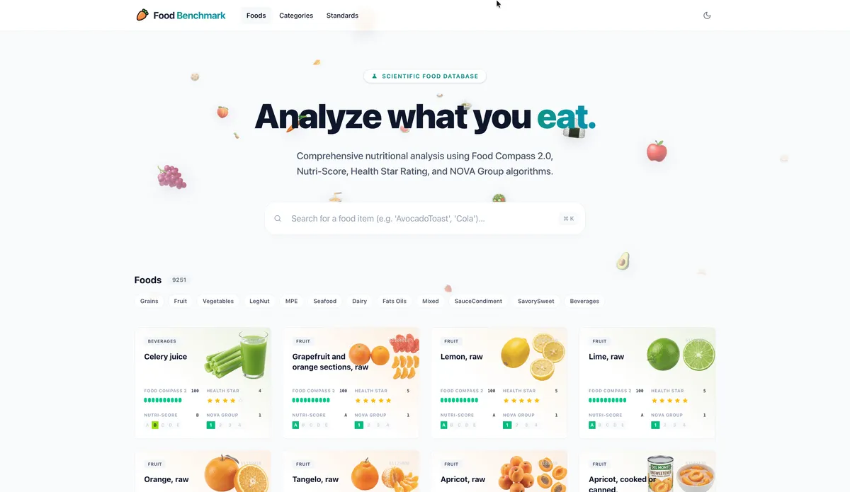 Food Benchmark screenshot