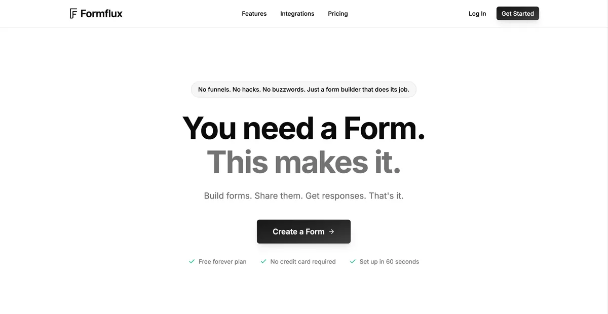 Formflux screenshot