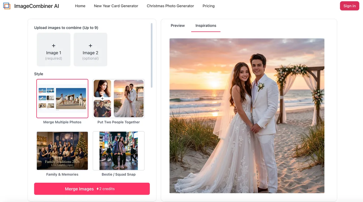 Free AI Image Combiner screenshot