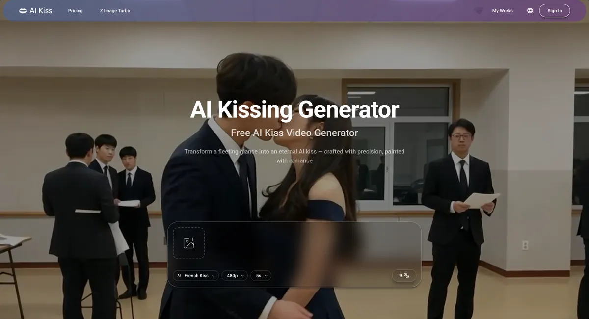 Free AI Kiss Video screenshot