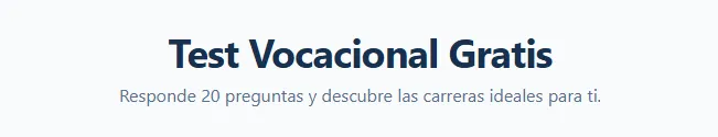 Free Vocational Test (Spanish) screenshot