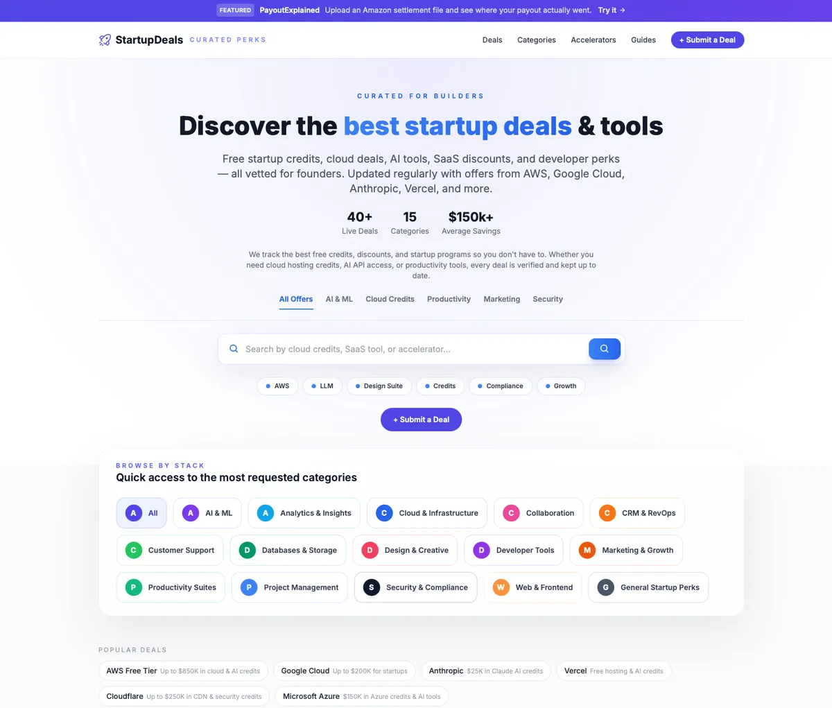 FreeStartupDeals screenshot