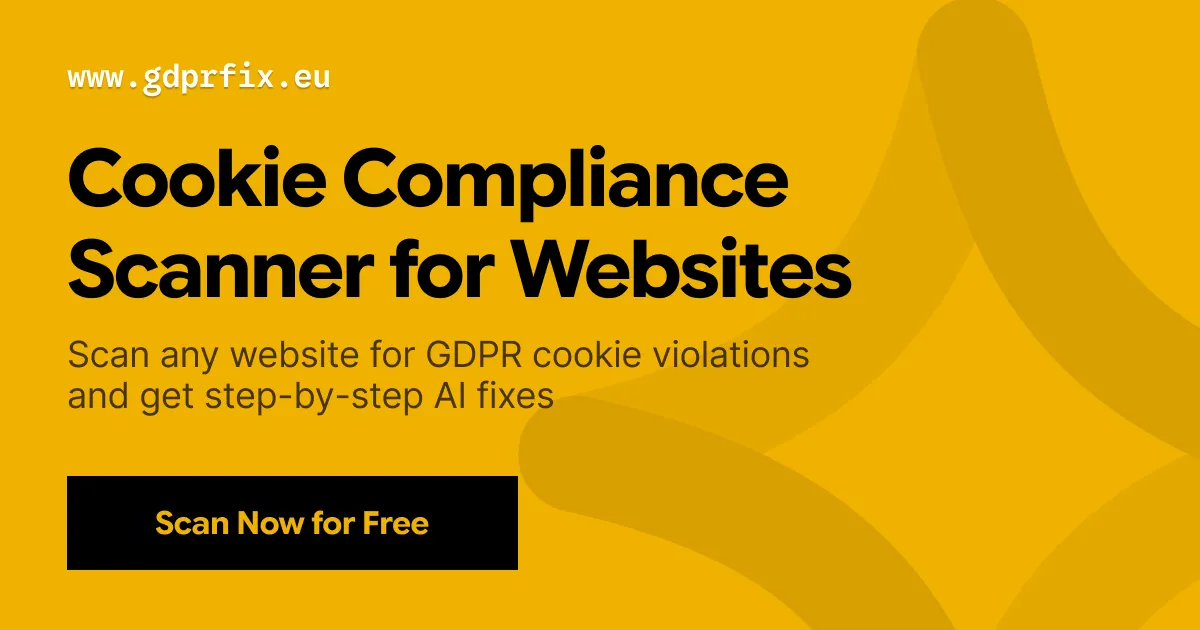 GDPR Fix — GDPR & ePrivacy Cookie Compliance Scanner with AI Fixes screenshot