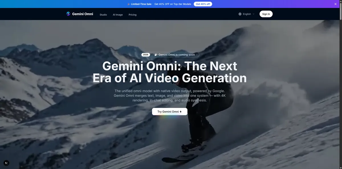 Gemini Omni AI Video Generator screenshot