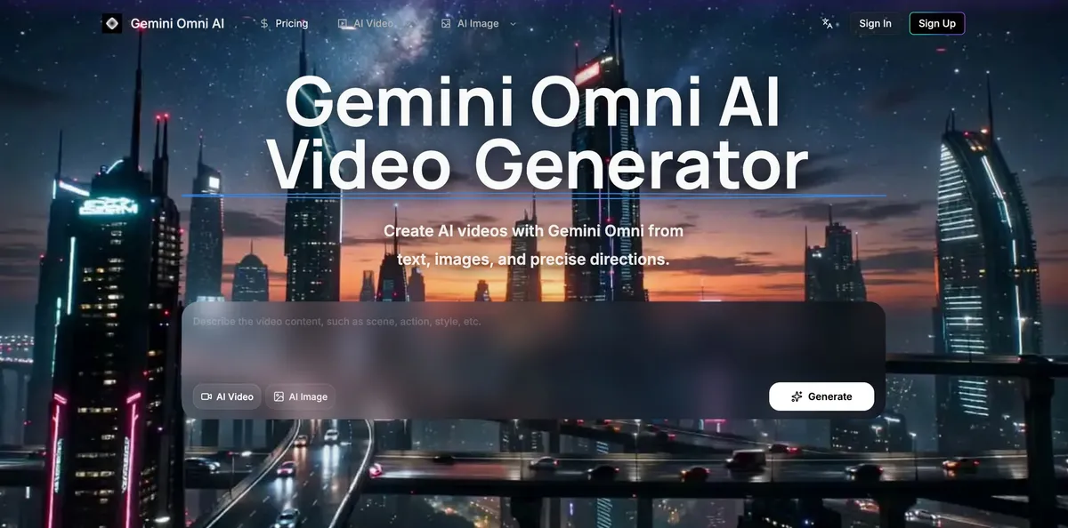 Gemini Omni AI Video screenshot