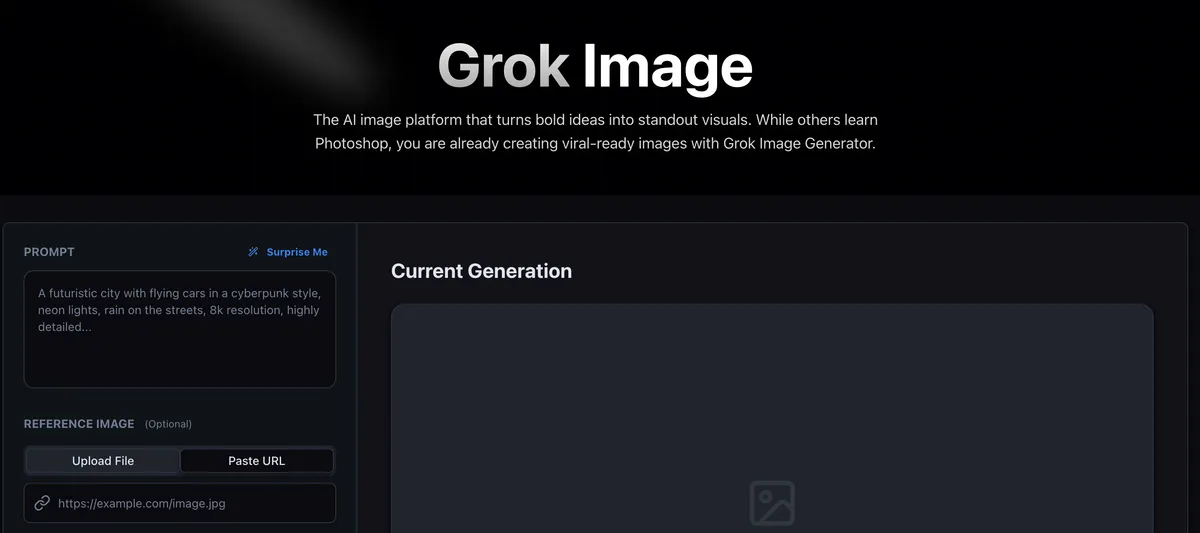 grok images screenshot