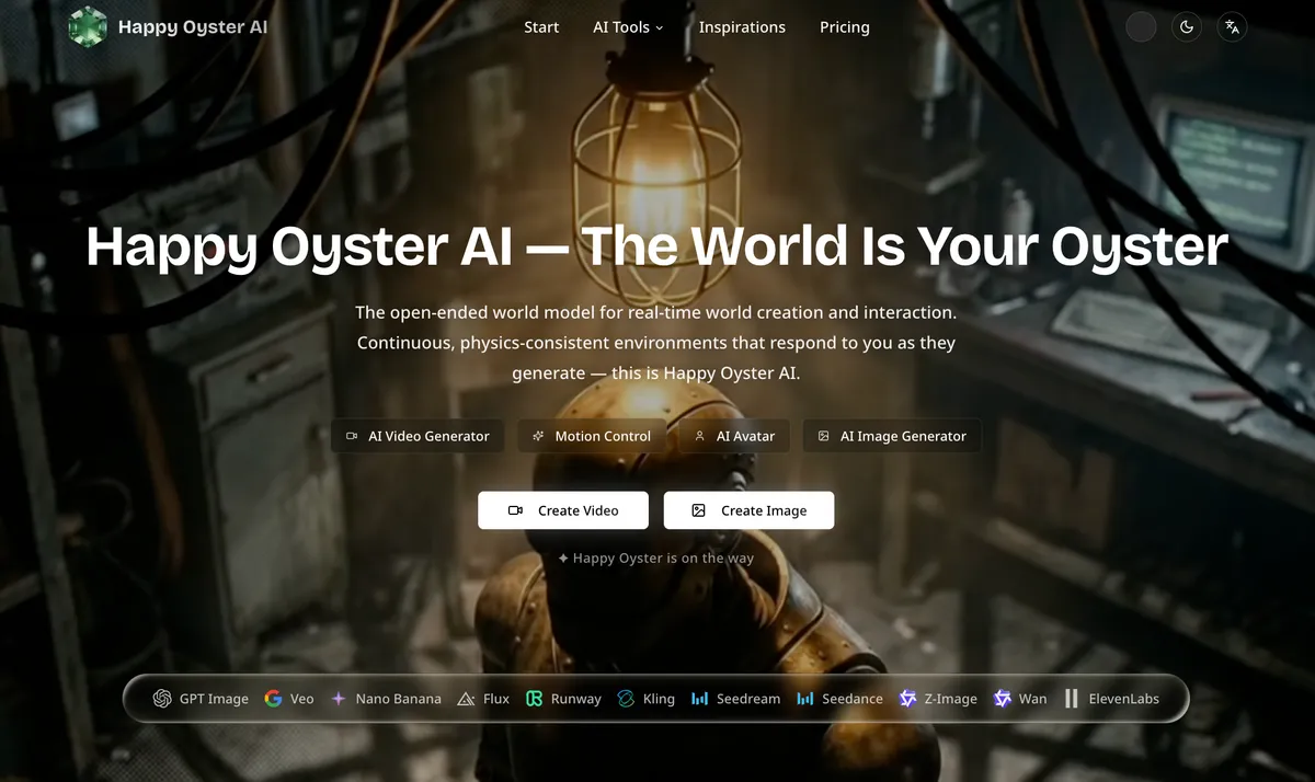 Happy Oyster AI screenshot