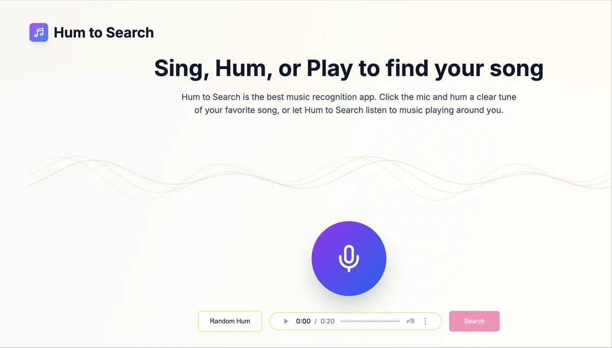 Hum to Search screenshot