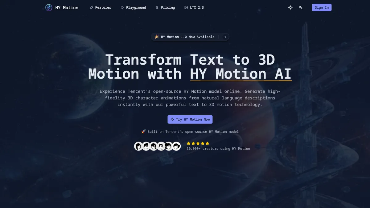 HY Motion screenshot