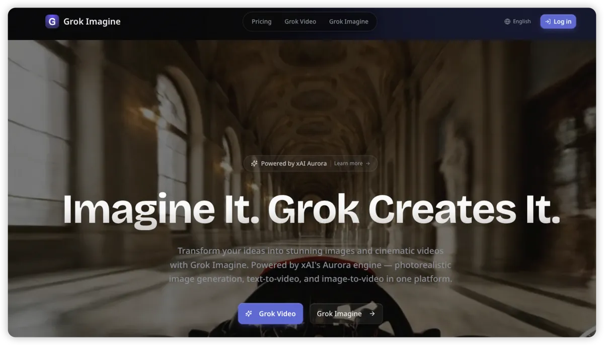 Imagine Grok screenshot