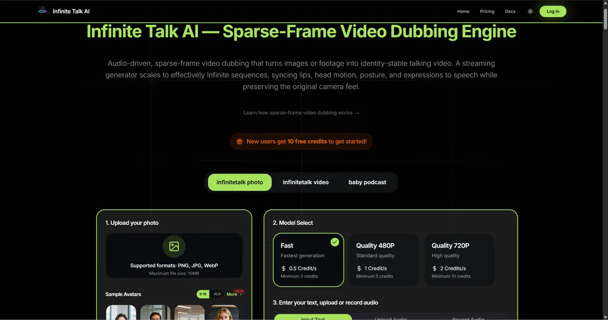 Infinite Talk AI screenshot