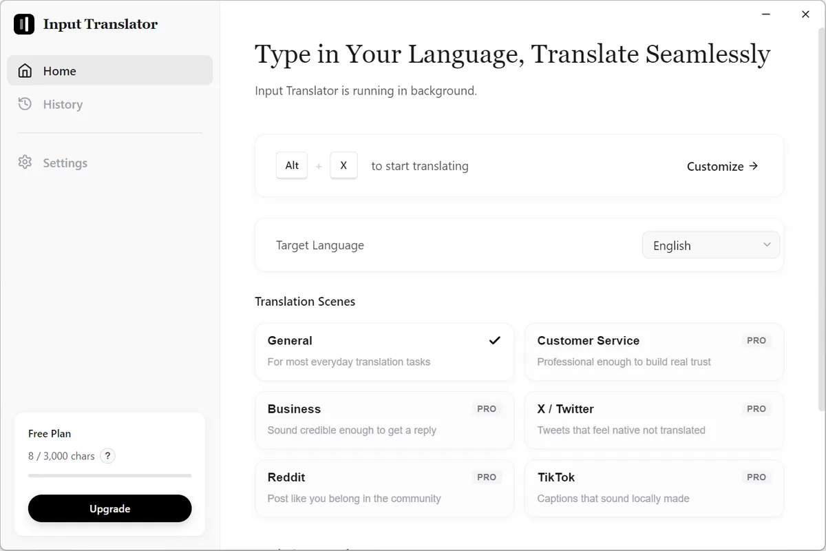 InputTranslator screenshot