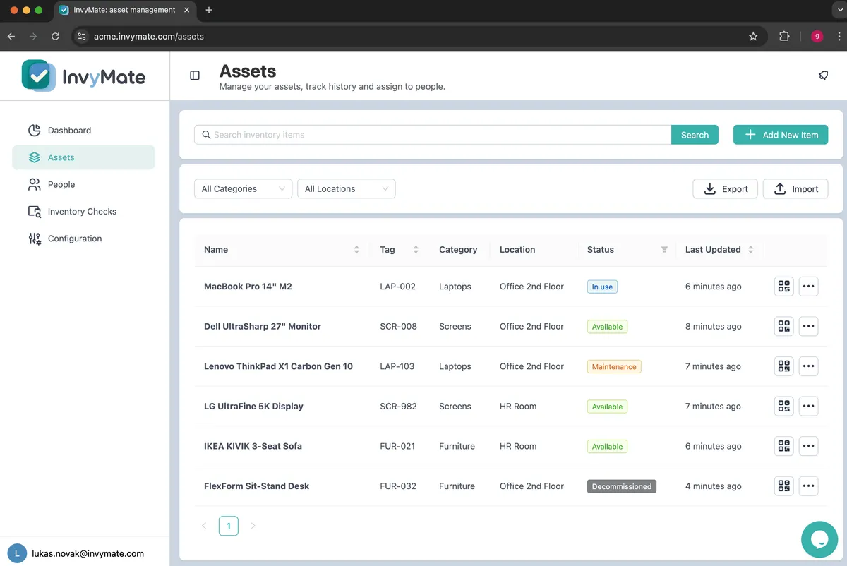 InvyMate screenshot