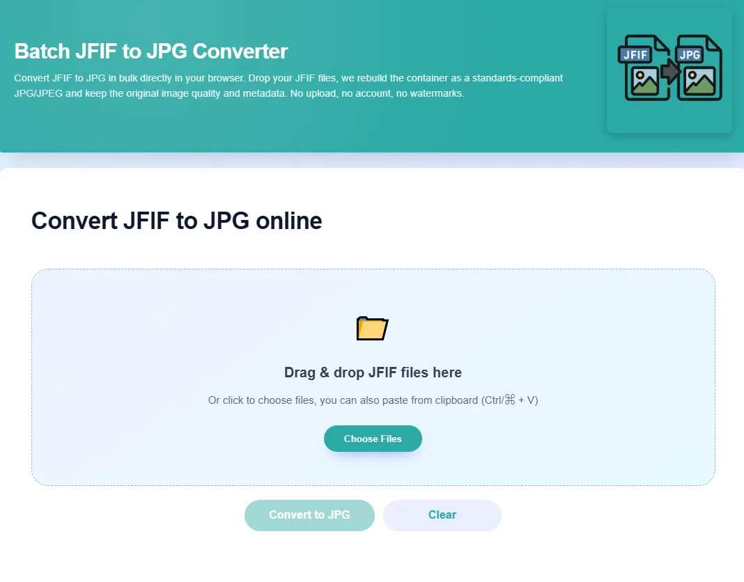 JFIF to JPG Converter screenshot