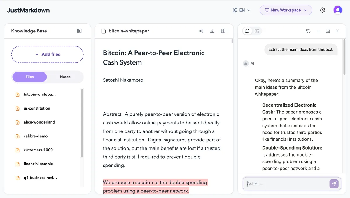 JustMarkdown screenshot