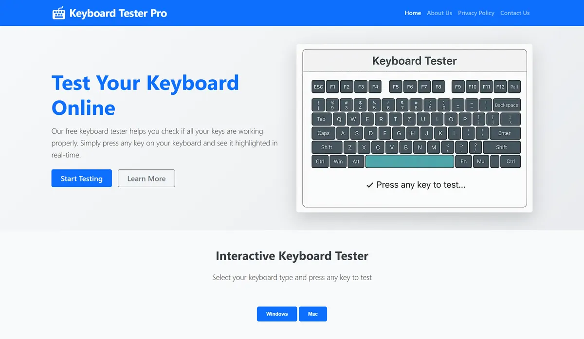 Keyboard Tester Pro screenshot